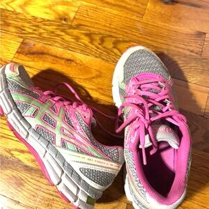 ASICS Women's Pink and Gray Athletic Shoes
